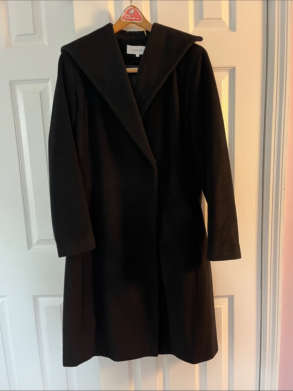 Calvin Klein Vintage Wool Angora Long Dress Coat Size 4